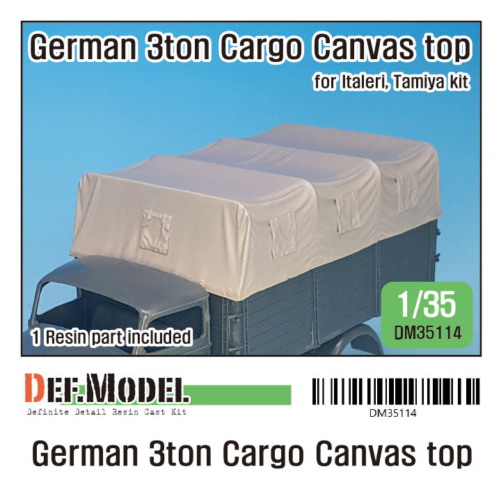 Def Model DM35114 1/35 German 3ton Cargo Truck Canvas Top for Italeri, Tamiya kit