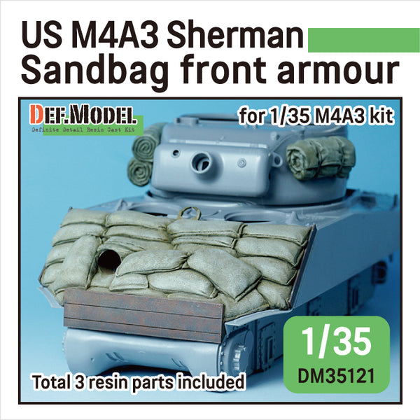 Def Model DM35121 1/35 WWII US M4A3 Sherman Sandbag front armour for 1/35 M4A3 kit