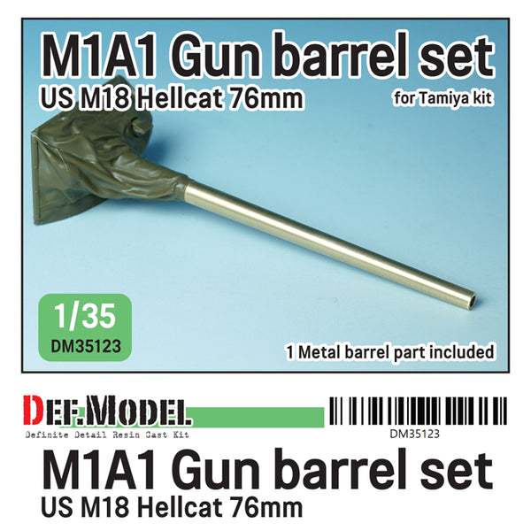 Def Model DM35123 1/35 US M18 Hellcat TD M1A1 Gun barrel set for Tamiya kit