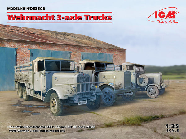 ICM DS3508 1/35 Wehrmacht 3-Axle Trucks