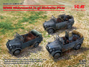 ICM DS3513 1/35 WWII Wehrmacht le.gl.Einheitz-Pkw (le.gl.Pkw Kfz.1, le.gl.Einheitz-Pkw Kfz.2, le.gl.Einheitz-Pkw Kfz.4)