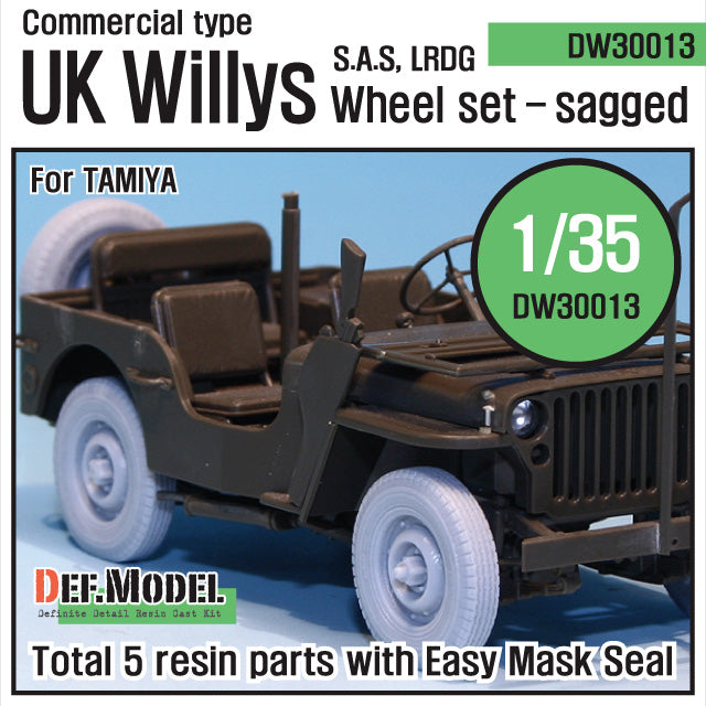 Def Model DW30013 1/35 WW2 UK Commando/SAS Jeep Wheel Set