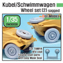 Def Model DW30038 1/35 WWII Kubel/Schwimmwagen Wheel set (2)