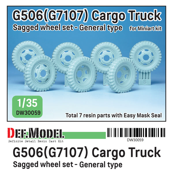 Def Model DW30059 1/35 WW2 US G506(G7107) Cargo Truck wheel set- General type (for Miniart)