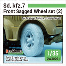 Def Model DW30061 1/35 German Sd. kfz.7 Half-Track Sagged Front Wheel set (2)