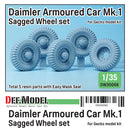Def Model DW30066 1/35 British Daimler Armoured Car Mk.I Sagged Wheel Set for Gecko Model 1/35