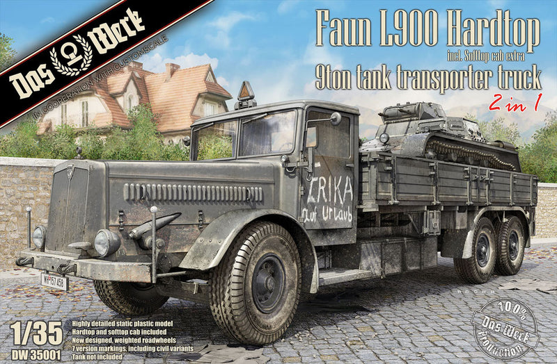 Das Werk 35001 1/35 Faun L900 Hardtop 9ton Tank Transporter Truck (2 in 1)
