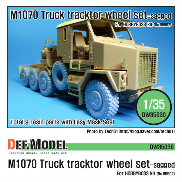 Def Model DW35030 1/35  M1070 Truck Tractor Sagged wheel set