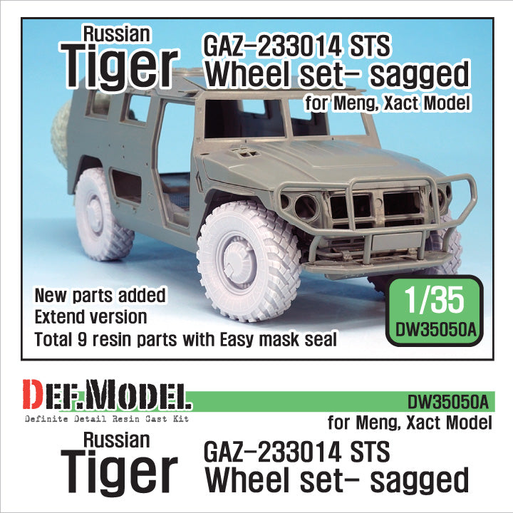 Def Model DW35050A 1/35 GAZ-233014 STS Tiger Sagged Wheel set