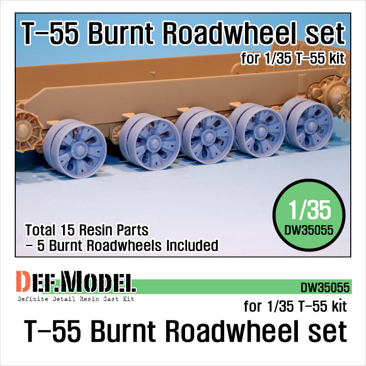 Def Model DW35055 1/35 T-55 Burnt Roadwheel Set
