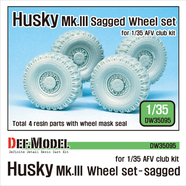Def Model DW35095 1/35 U.S Husky Mk.III Sagged Wheel set (AFV Club)