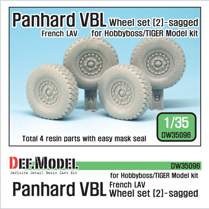 Def Model DW35096 1/35 French Panhard VBL Sagged Wheel Set