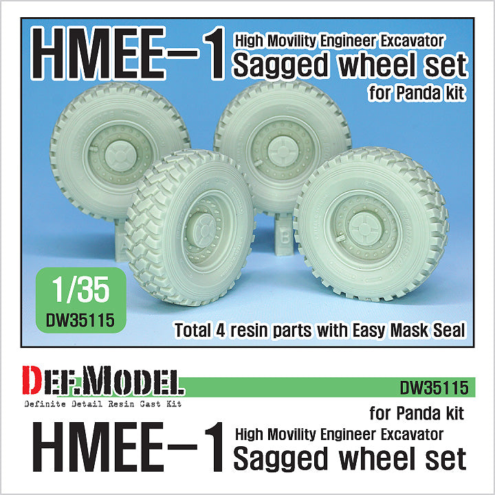 Def Model DW35115 1/35 HMEE-1 Sagged Wheel set (for Panda 1/35)
