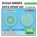 Def Model DW35131 1/35 British MWMIK Extra Sagged wheel set for 6X6 Coyote (for Hobbyboss 1/35)
