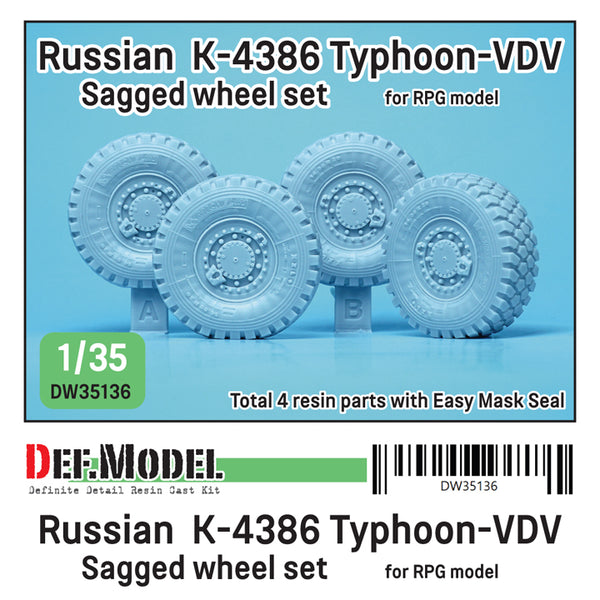 Def Model DW35136 1/35 Russian K-4386 Typhoon-VDV Sagged wheel set  (for RPG model 1/35)