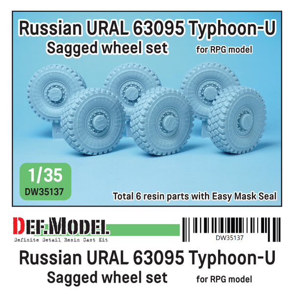 Def Model DW35137 1/35 Russian URAL 63095 Typhoon-U Sagged Wheel set (for RPG model 1/35)