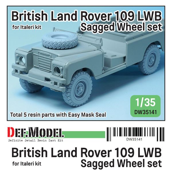 Def Model DW35141 1/35 British Land Rover 109 LWB Sagged Wheel Set for Italeri 1/35