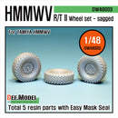 Def Model DW48003 1/48 HMMWV RT/II Sagged Wheel set