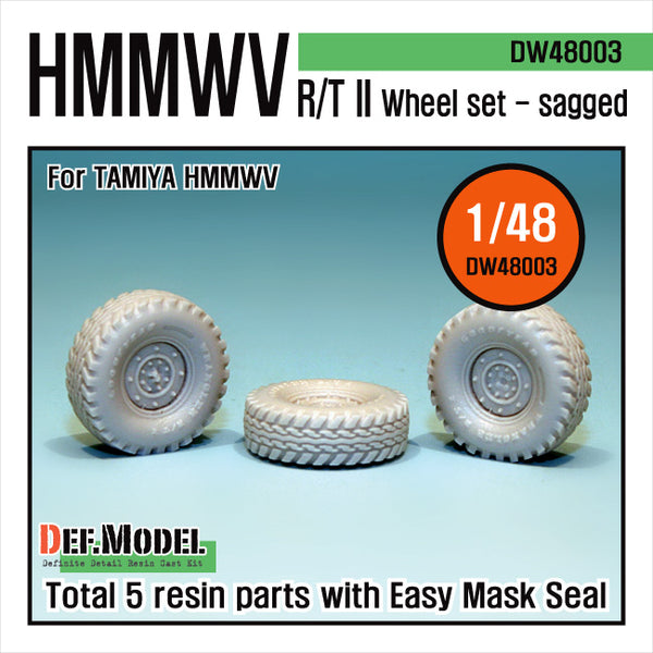 Def Model DW48003 1/48 HMMWV RT/II Sagged Wheel set