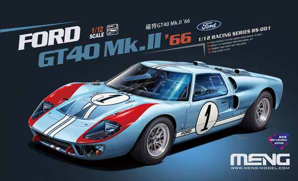 Meng RS001 1/12 FORD GT40 Mk.II ‘66 (PRE-COLORED EDITION)
