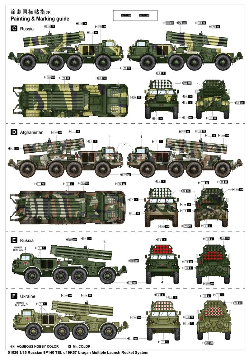Russian Multiple Rocket Launcher BM-27 Uragan