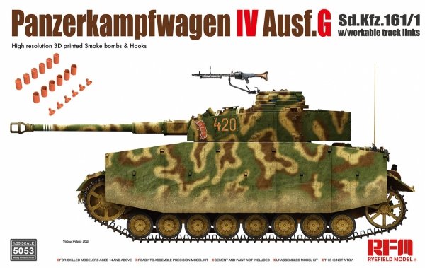 Rye Field Model 5053 1/35 Panzerkampfwagen IV Ausf. G w/with workable track links