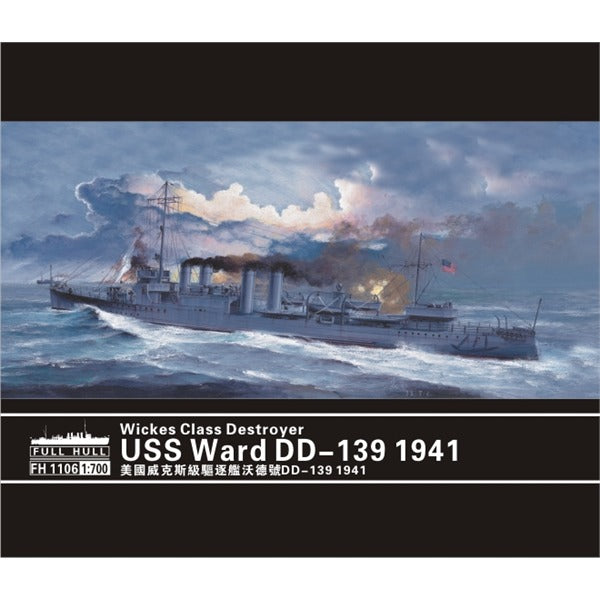 Flyhawk 1106 1/700 Wickes Class Destroyer USS Ward DD-139 1941