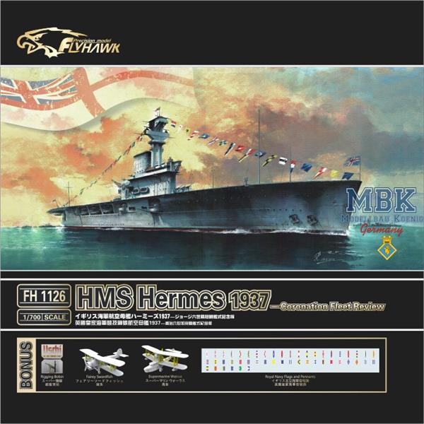 FlyHawk 1126 1/700 HMS Hermes 1937(Coronation Fleet Review)