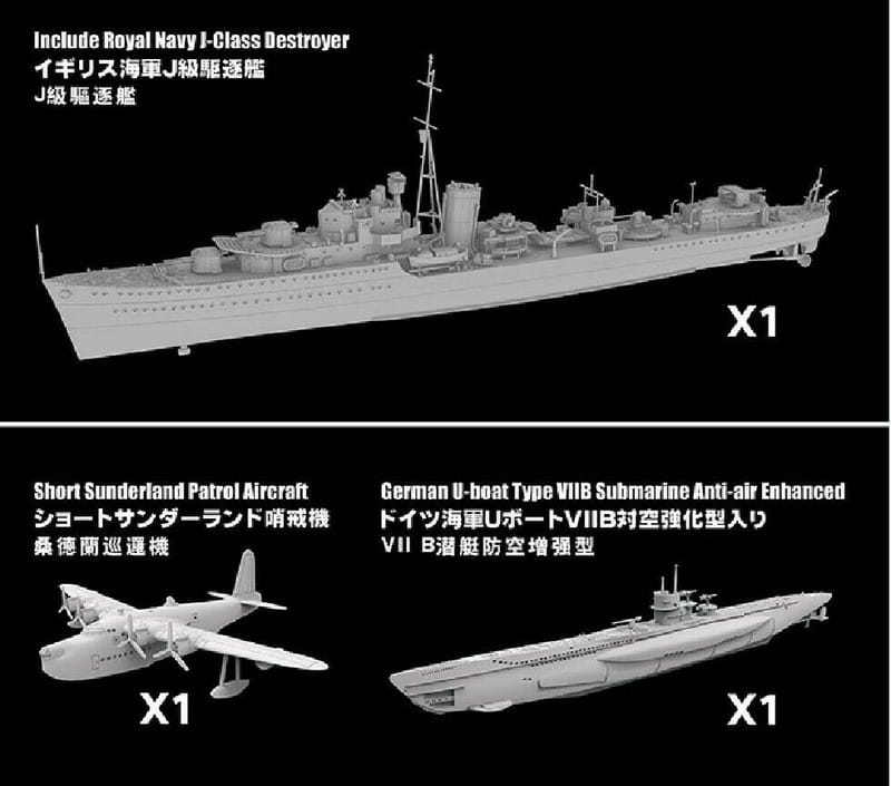 FlyHawk 1120 1/700 Battle of the Atlantic: Anti-Submarine Warfare - Set I
