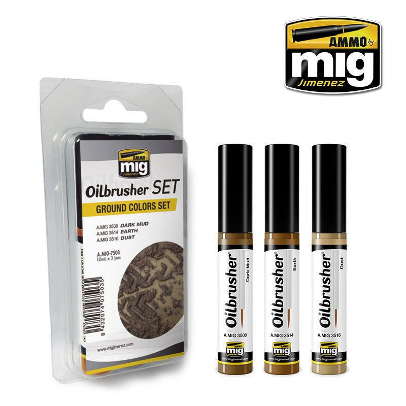 AMMO by Mig 7503 Oilbrusher Ground Colors Set
