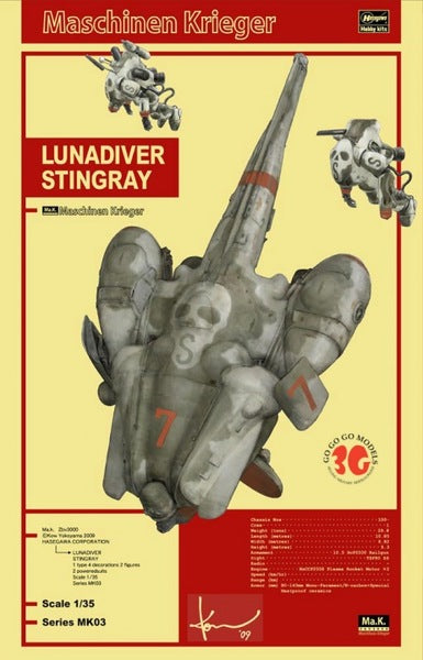 Hasegawa 64003 1/35 Maschinen Krieger Ma.K.Lunadiver Stingray MK03