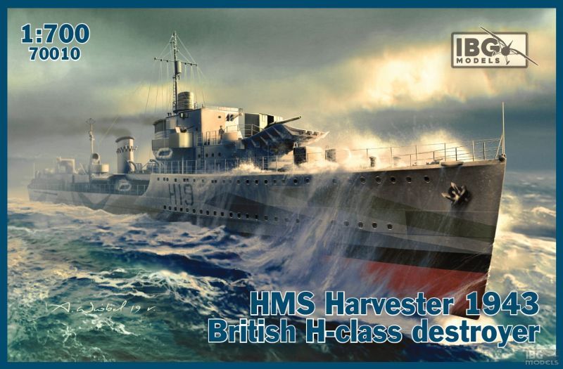 IBG 70010 1/700 HMS Harvester 1943 British H-Class Destroyer