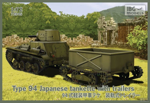 IBG 72045 1/72 Type 94 Japanese Tankette with  Trailers