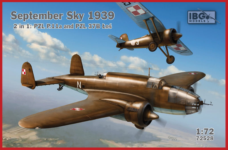 IBG 72528 1/72 September Sky 1939 - PZL 37B Los & PZL P.11a
