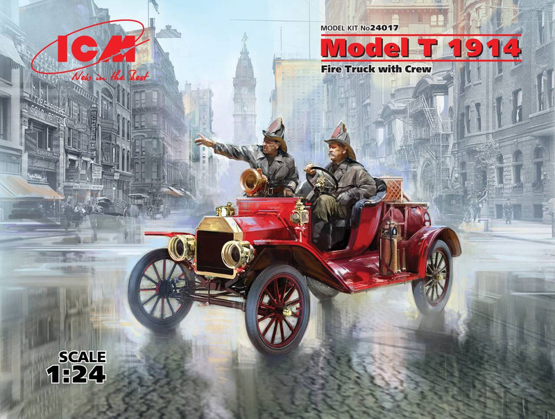 ICM 24017 1/24 Model T 1914 Fire Truck with 2 Crew