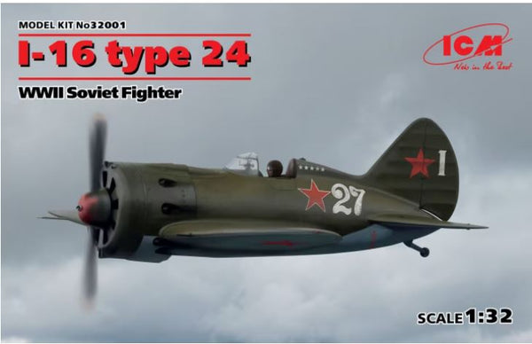 ICM 32001 1/32 I-16 type 24, WWII Soviet Fighter