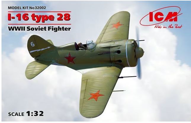 ICM 32002 1/32 I-16 Type 28, WWII Soviet Fighter