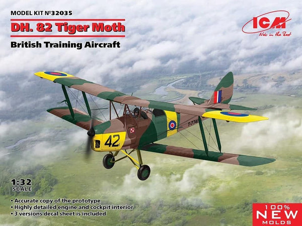 ICM 32035 1/32 DH. 82 Tiger Moth British Training Aircraft