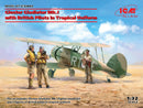 ICM 32043 1/32 Gloster Gladiator Mk.I w/ British Pilots in Tropical Uniforms