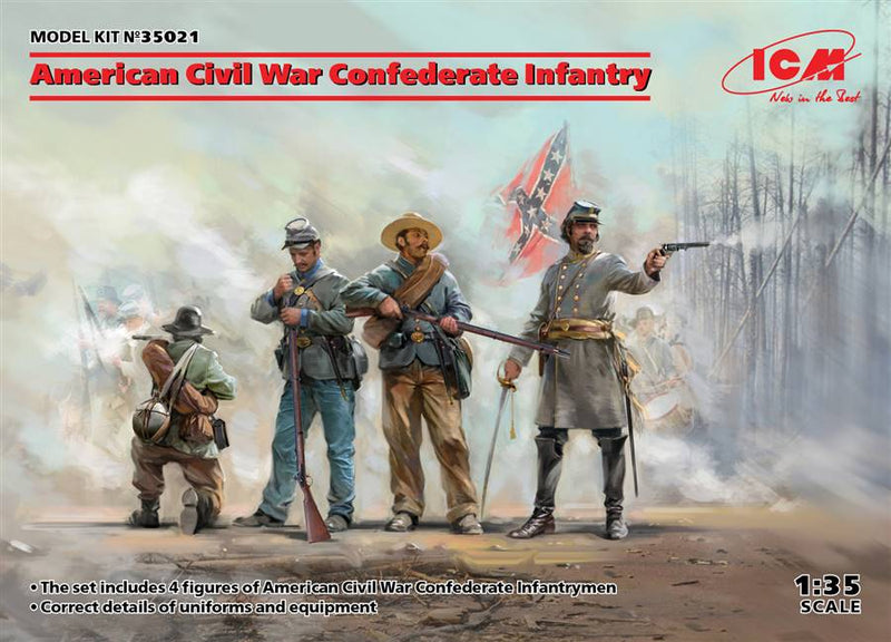 ICM 35021 1/35 American Civil War Confederate Infantry