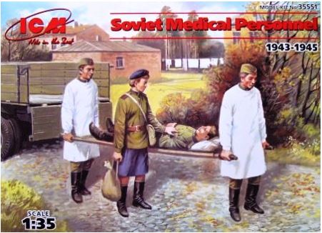 ICM 1/35 35551 Soviet Medical Personnel 1943-1945 (4 figure set)