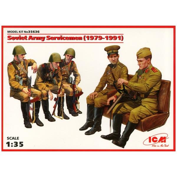 ICM 35636 1/35 Soviet Army Servicemen (1979-1991) - 5 figure set