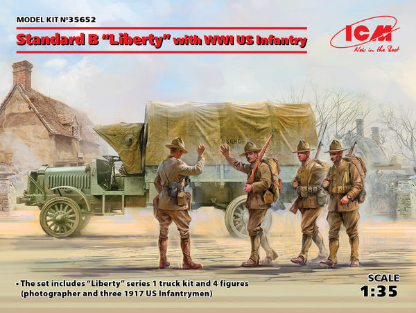 ICM 35652 1/35 Standard B "Liberty" with WWI US Infantry