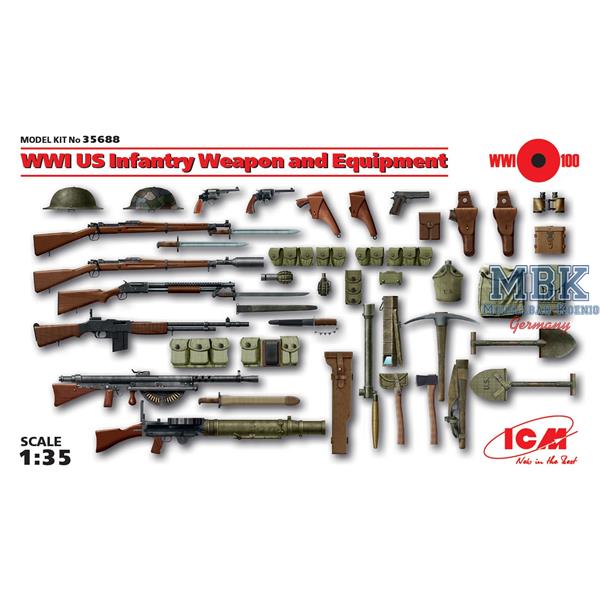 ICM 35688 1/35 WWI US Infantry Weapon and Equipment