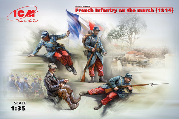 ICM 35705 1/35 French Infantry on the march (1914)