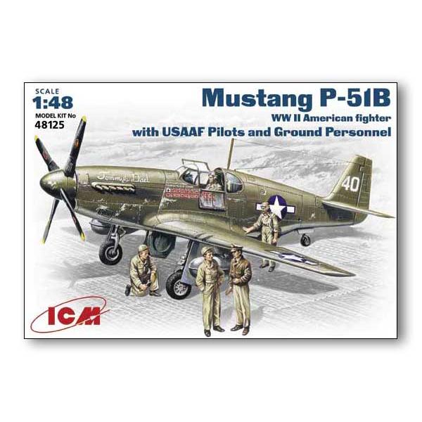 ICM 48125 1/48 P-51B Mustang + Pilot/Crew