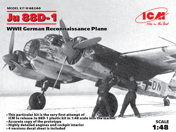 ICM 48240 1/48 Ju 88D-1, WWII German Reconnaissance Plane