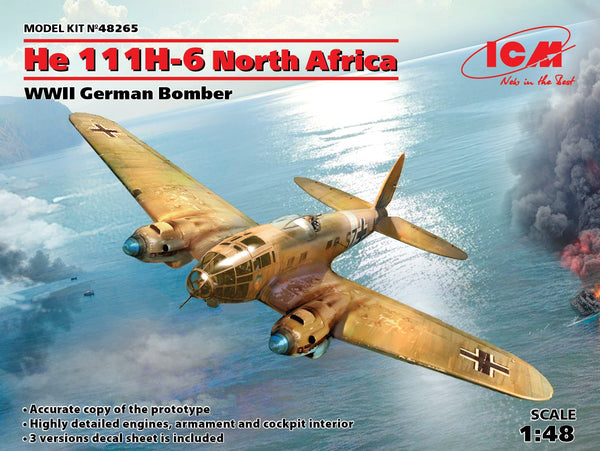 ICM 1/48 48265 He 111H-6 North Africa,  WWII German Bomber