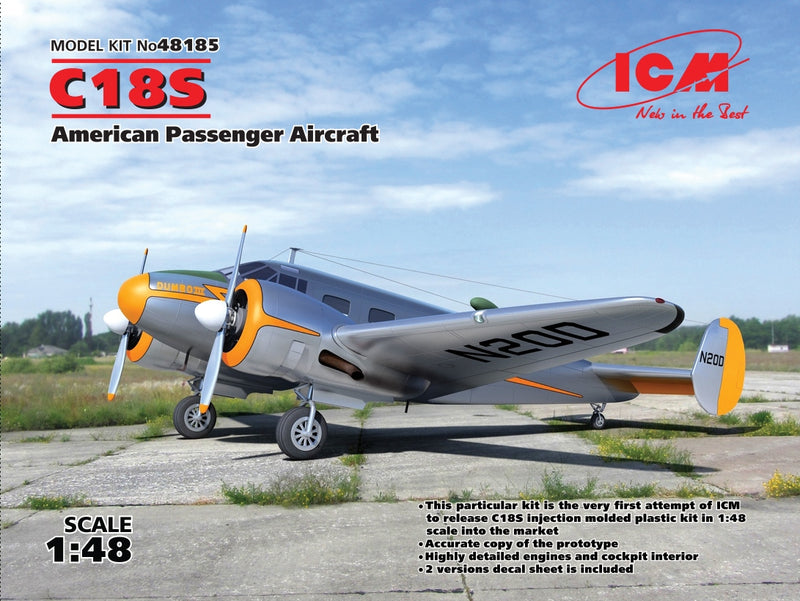 ICM 48185 1/48 C18S American Passenger Aircraft