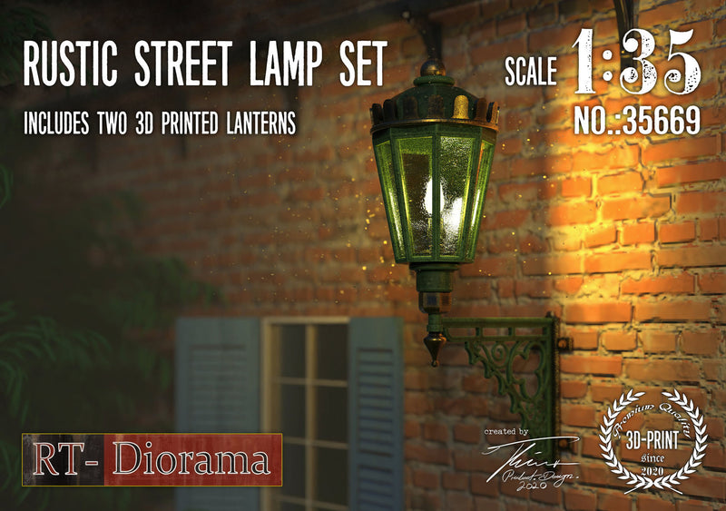RT DIORAMA 35669 1/35 Rustic Street Lamp Set (2pcs.)